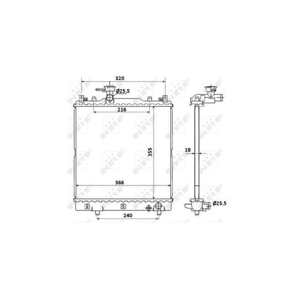 Kylare, motorkylning Nrf 58353 NRF Kylare, motorkylning Nrf 58353 NRF