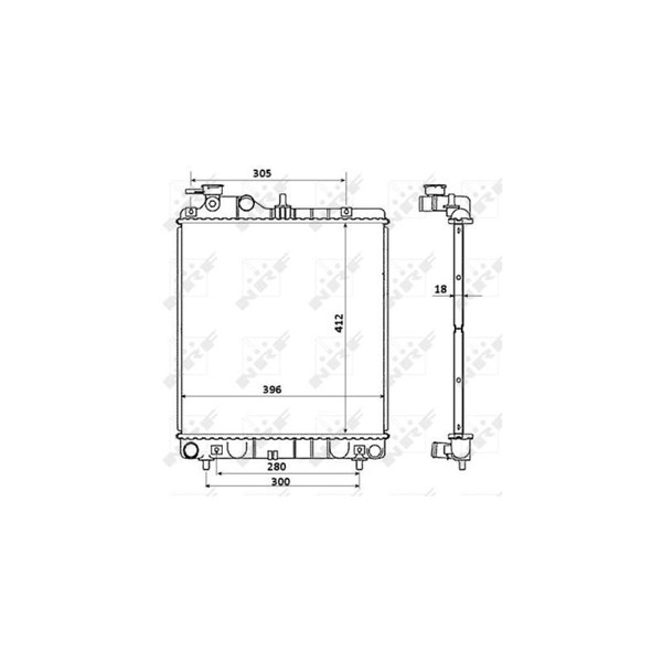 Kylare, motorkylning Nrf 58354 NRF