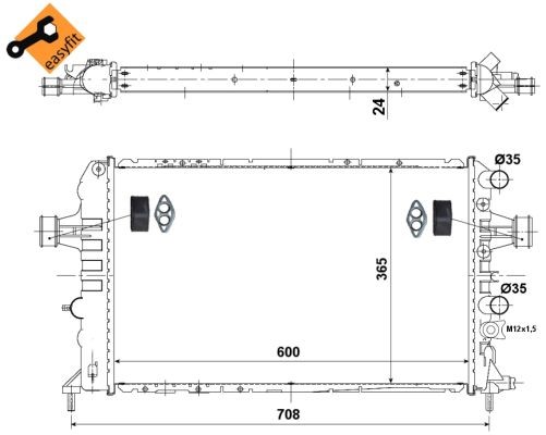 Kylare, motorkylning Nrf 58355 NRF