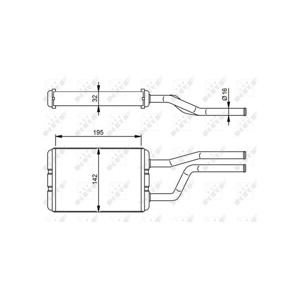 Värmeväxlare, kupévärme, Fram Nrf 58358 NRF