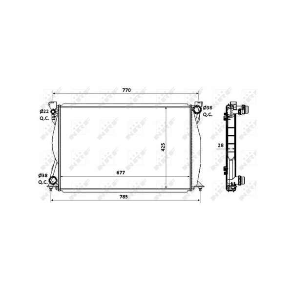 Kylare, motorkylning Nrf 58359 NRF