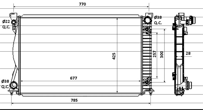Kylare, motorkylning Nrf 58360 NRF Kylare, motorkylning Nrf 58360 NRF