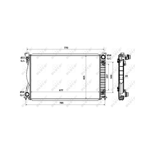 Kylare, motorkylning Nrf 58360 NRF Kylare, motorkylning Nrf 58360 NRF