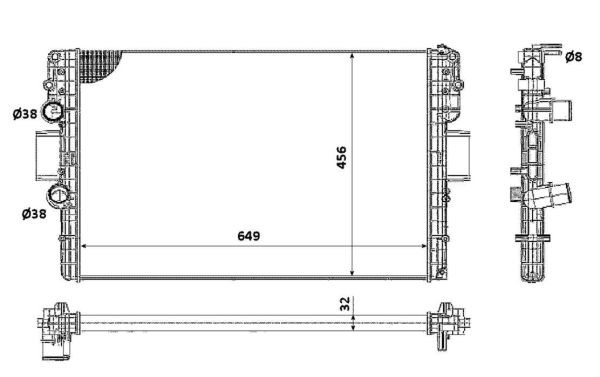 Kylare, motorkylning Nrf 58361 NRF Kylare, motorkylning Nrf 58361 NRF