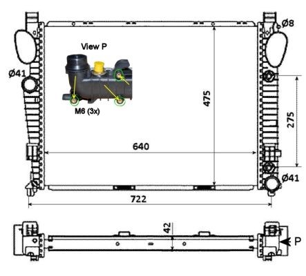 Kylare, motorkylning, Mitt Nrf 58366 NRF