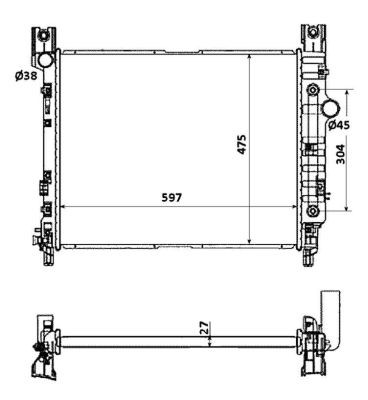 Kylare, motorkylning Nrf 58367 NRF