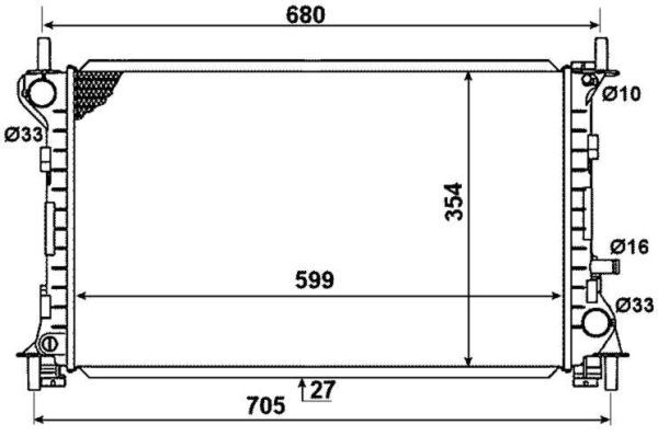 Kylare, motorkylning Nrf 58375 NRF