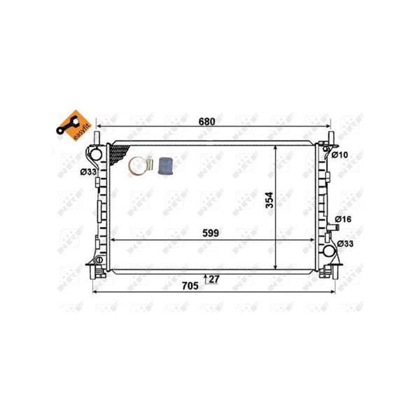 Kylare, motorkylning Nrf 58375 NRF Kylare, motorkylning Nrf 58375 NRF