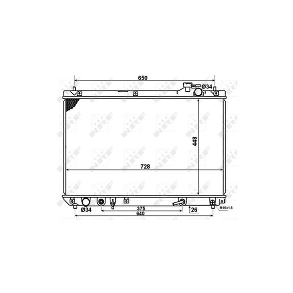 Kylare, motorkylning Nrf 58378 NRF