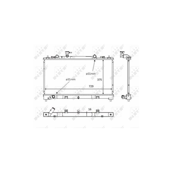 Kylare, motorkylning Nrf 58381 NRF Kylare, motorkylning Nrf 58381 NRF