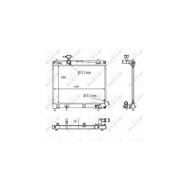 Kylare, motorkylning Nrf 58384 NRF