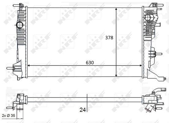Kylare, motorkylning Nrf 58388 NRF