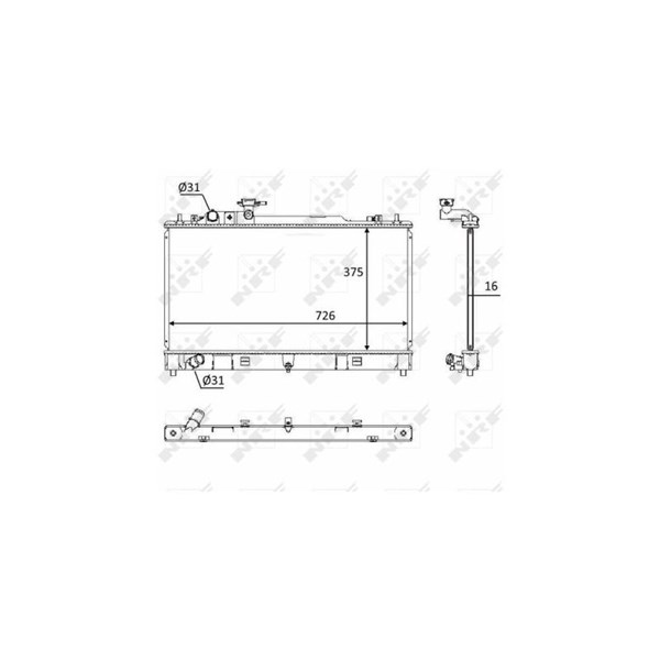 Kylare, motorkylning Nrf 58393 NRF