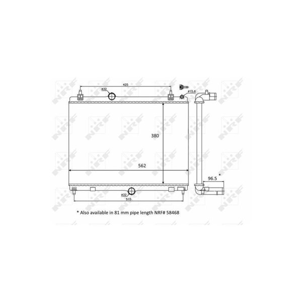 Kylare, motorkylning Nrf 58399 NRF