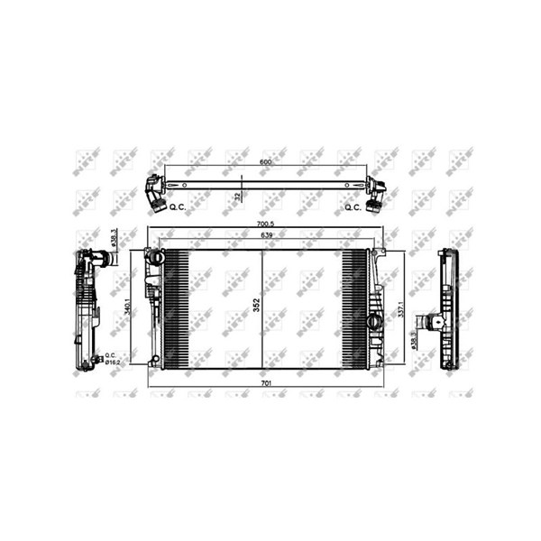 Kylare, motorkylning Nrf 58411 NRF Kylare, motorkylning Nrf 58411 NRF
