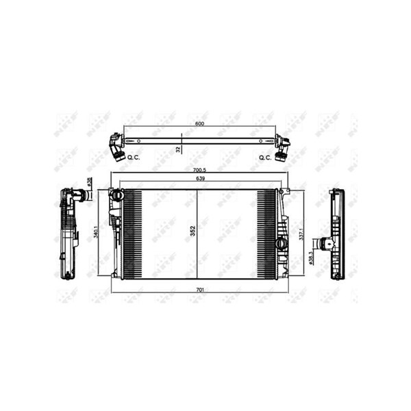 Kylare, motorkylning Nrf 58412 NRF Kylare, motorkylning Nrf 58412 NRF