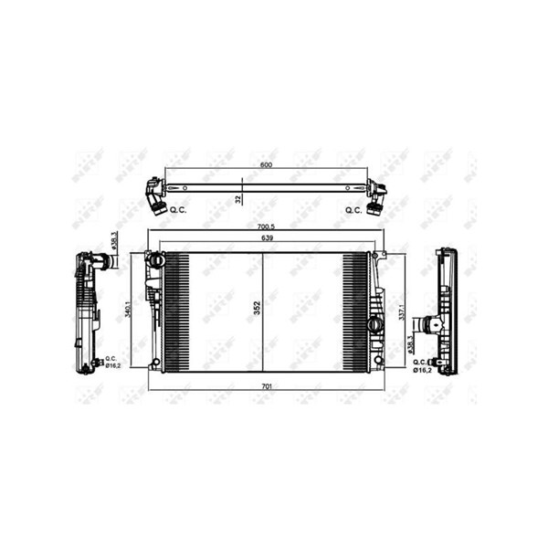Kylare, motorkylning Nrf 58413 NRF