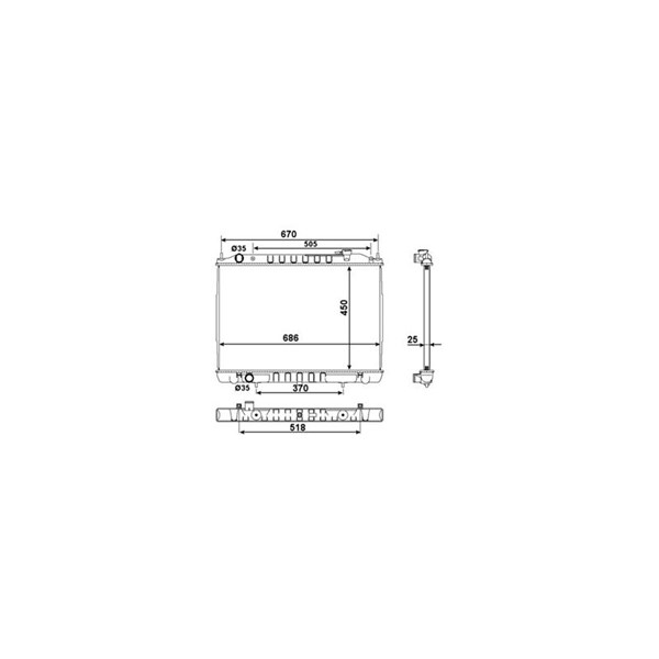 Kylare, motorkylning Nrf 58418 NRF