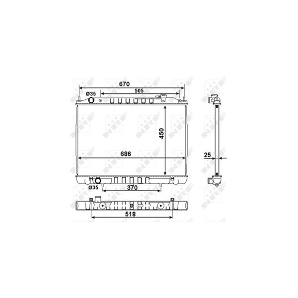 Kylare, motorkylning Nrf 58418 NRF