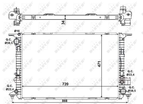Kylare, motorkylning, Mitt Nrf 58439 NRF