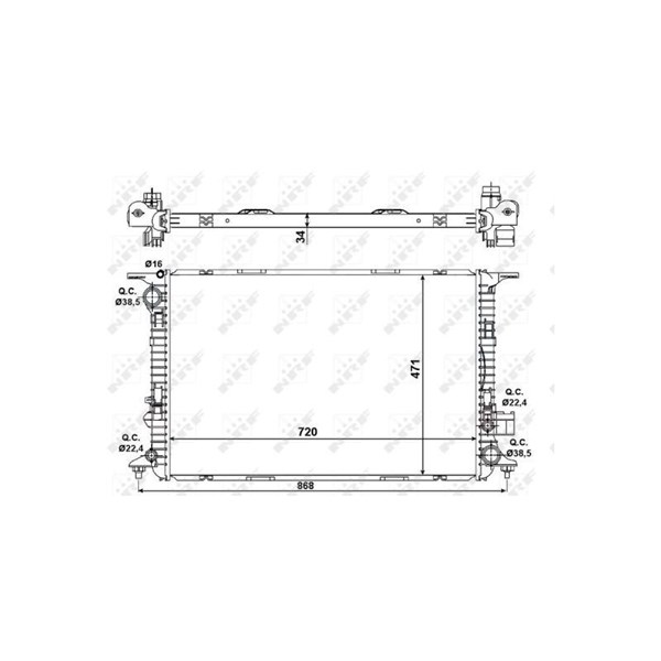 Kylare, motorkylning, Mitt Nrf 58439 NRF