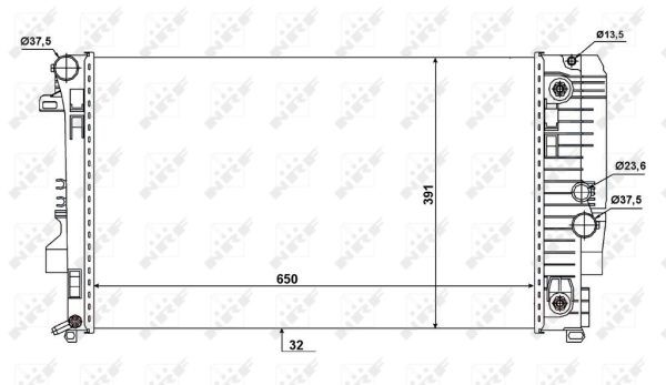 Kylare, motorkylning Nrf 58440 NRF
