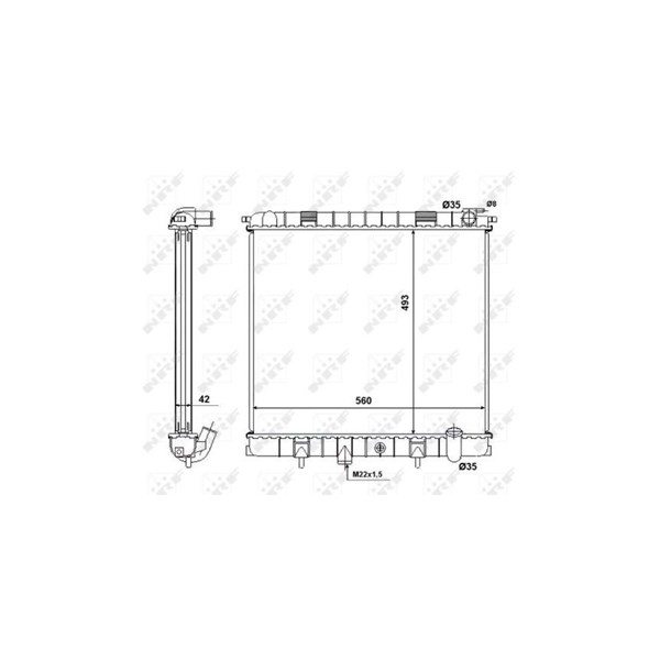 Kylare, motorkylning Nrf 58445 NRF Kylare, motorkylning Nrf 58445 NRF