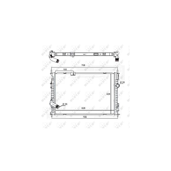 Kylare, motorkylning Nrf 58455 NRF