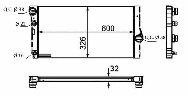 Kylare, motorkylning Nrf 58466 NRF