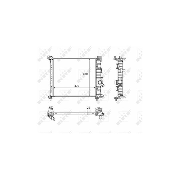Kylare, motorkylning Nrf 58473 NRF