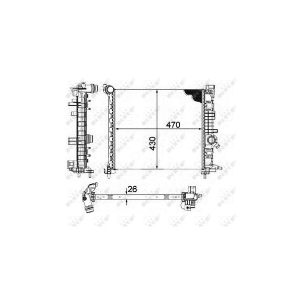 Kylare, motorkylning Nrf 58476 NRF