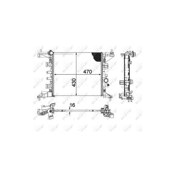 Kylare, motorkylning Nrf 58477 NRF