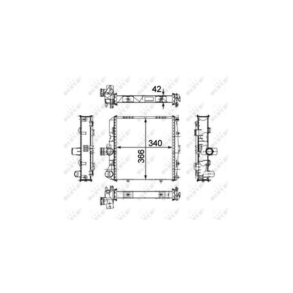 Kylare, motorkylning, Höger Nrf 58486 NRF