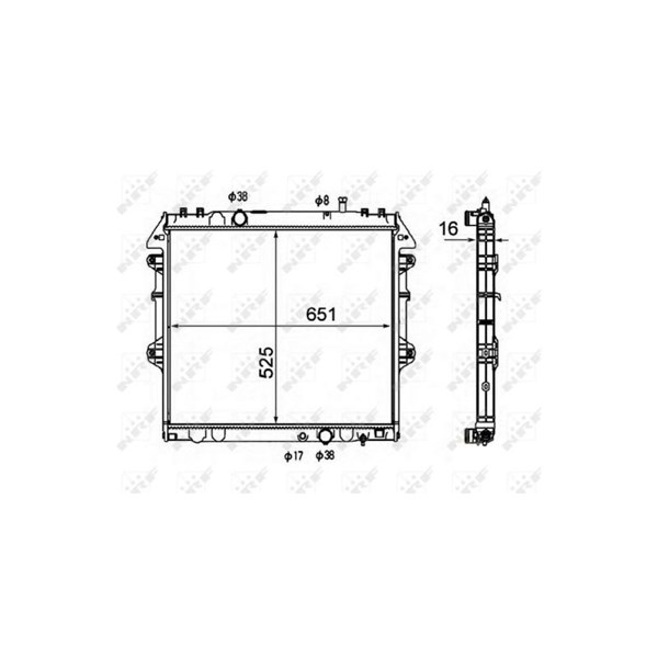 Kylare, motorkylning Nrf 58491 NRF