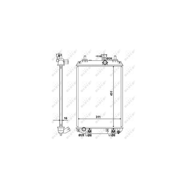 Kylare, motorkylning Nrf 58494 NRF Kylare, motorkylning Nrf 58494 NRF