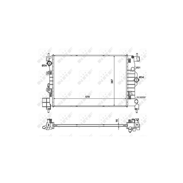 Kylare, motorkylning Nrf 58496 NRF