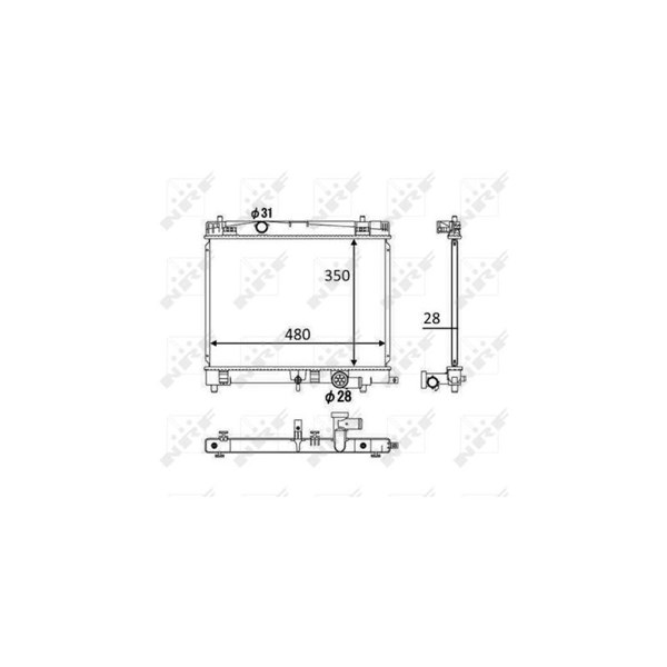 Kylare, motorkylning Nrf 58501 NRF