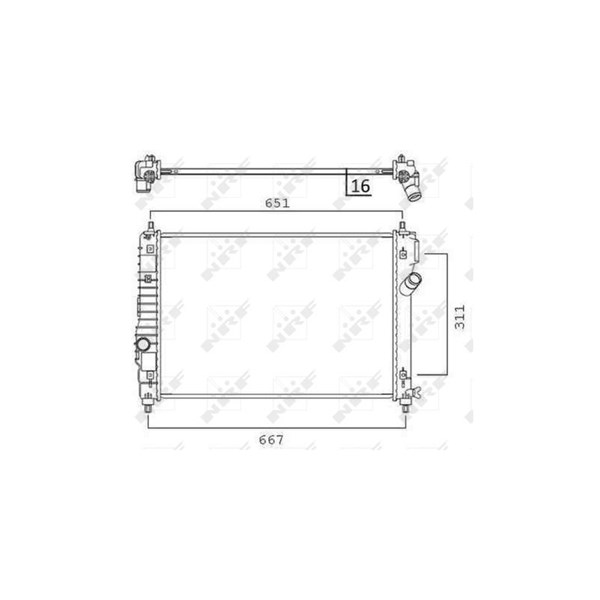 Kylare, motorkylning Nrf 58505 NRF
