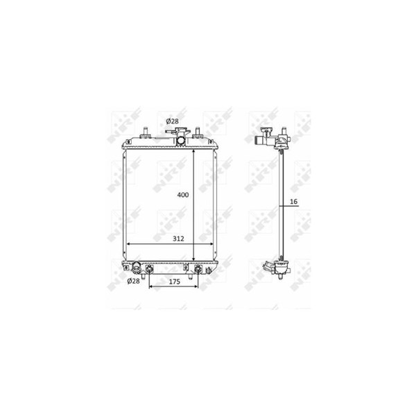Kylare, motorkylning Nrf 58538 NRF