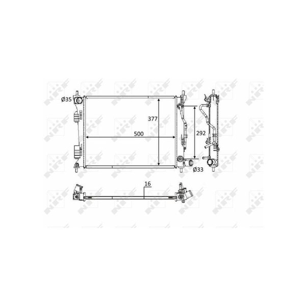 Kylare, motorkylning Nrf 58556 NRF