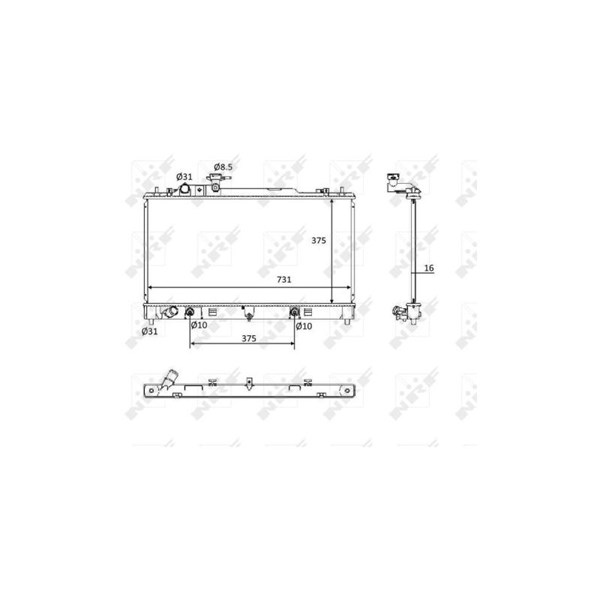 Kylare, motorkylning Nrf 58561 NRF Kylare, motorkylning Nrf 58561 NRF