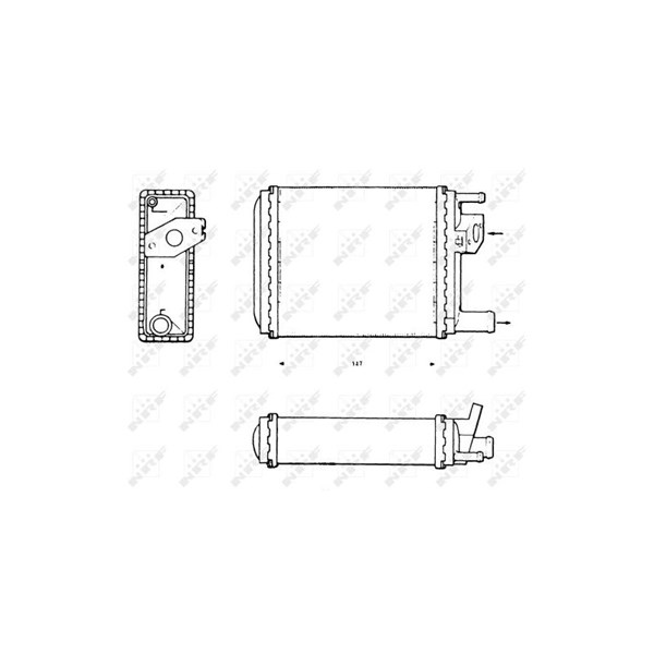 Värmeväxlare, kupévärme Nrf 58600 NRF