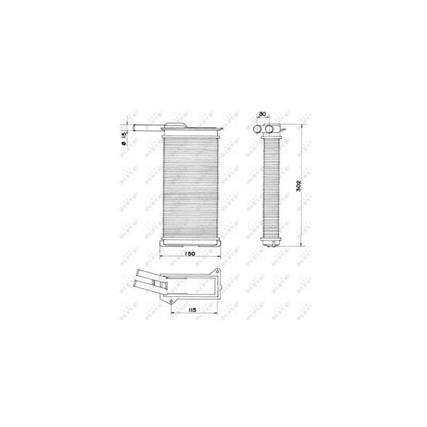 Värmeväxlare, kupévärme Nrf 58608 NRF