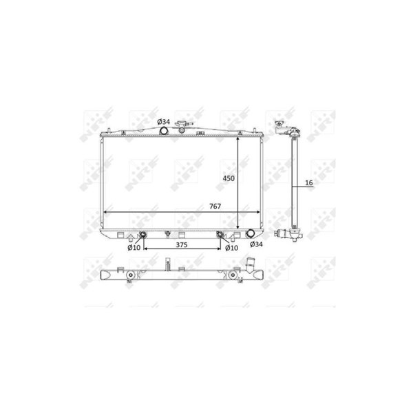Kylare, motorkylning Nrf 58610 NRF