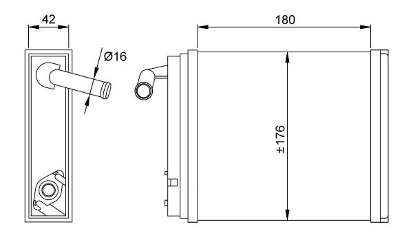 Värmeväxlare, kupévärme Nrf 58633 NRF