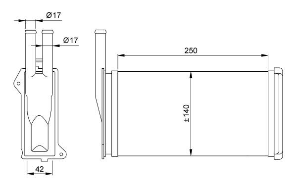 Värmeväxlare, kupévärme Nrf 58638 NRF