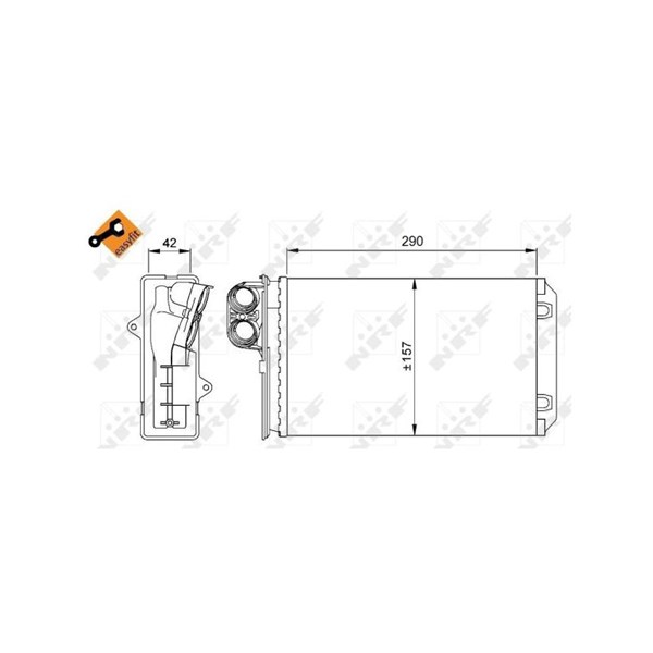 Värmeväxlare, kupévärme Nrf 58639 NRF Värmeväxlare, kupévärme Nrf 58639 NRF