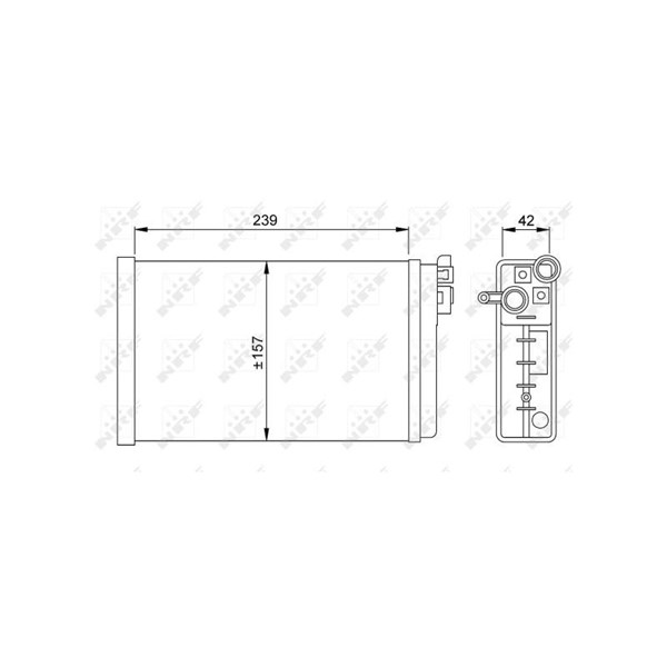 Värmeväxlare, kupévärme Nrf 58640 NRF Värmeväxlare, kupévärme Nrf 58640 NRF