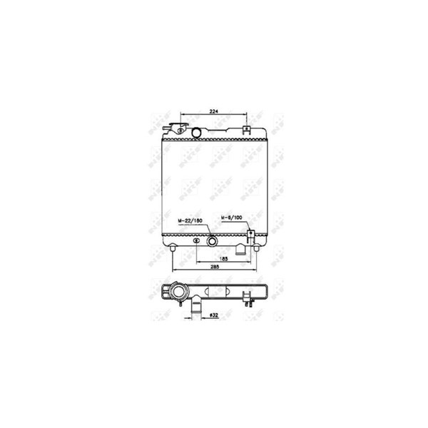 Kylare, motorkylning Nrf 58659 NRF