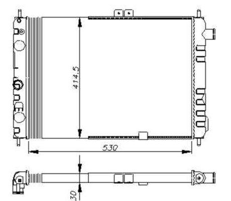 Kylare, motorkylning Nrf 58670 NRF